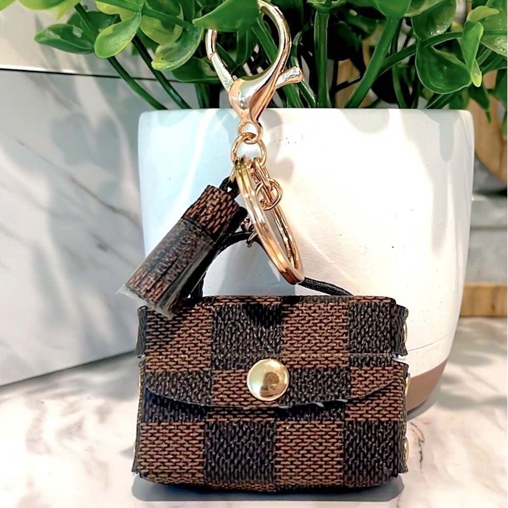 Checkered Keychain Case